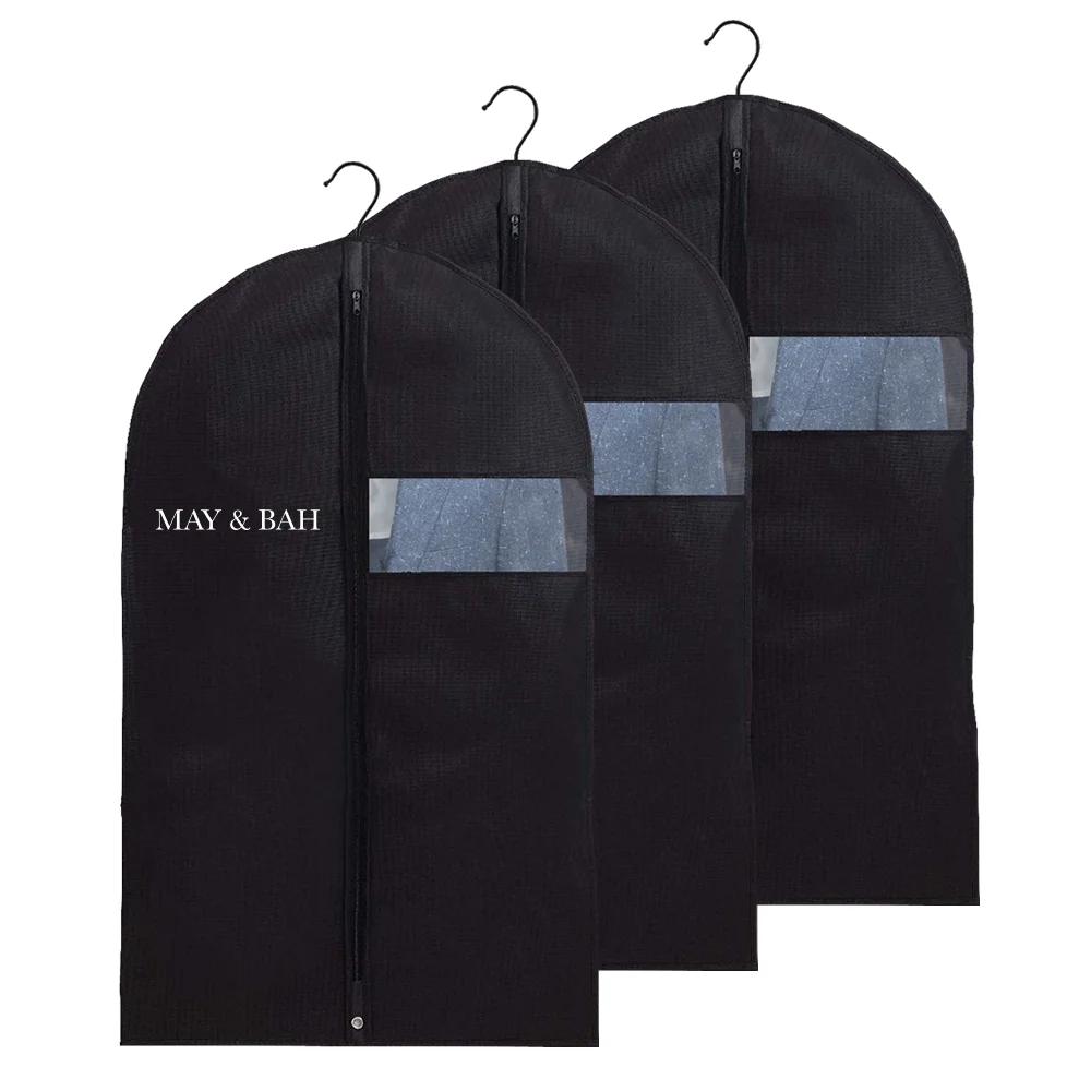 Custom Luxury Cloth Dustproof Cover Bag, Non Woven Garment Bag For Wedding Dress, Suit Dresses Garment Dustproof Cover Bag