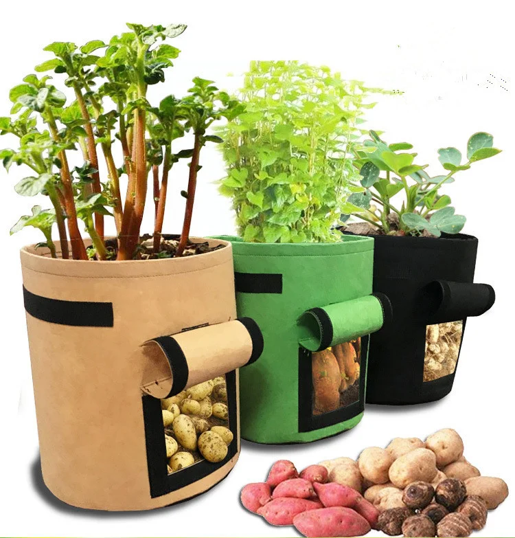 
Plant Grow Bags Home Garden Potato Greenhouse Vegetable Growing Bags Moisturizing Jardin Vertical Garden Bag Seedling 