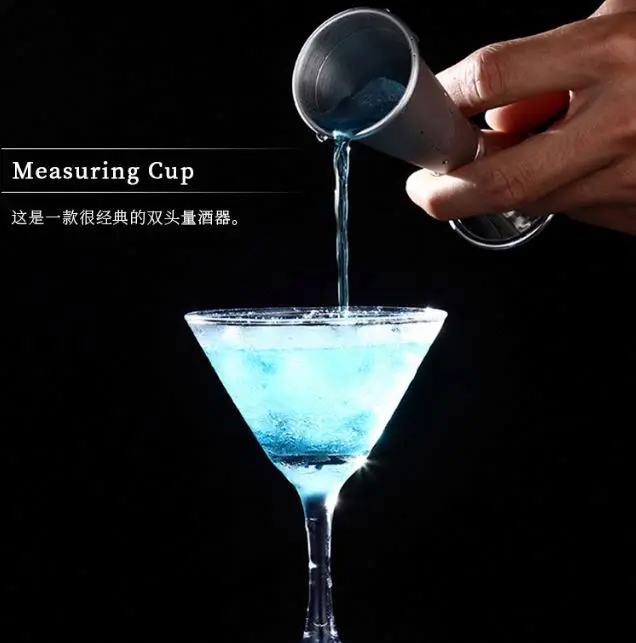 Liquor Measurer 1Oz And 2 Oz Glod Color Measuring Cup Bar Accessories Tool Double Jigger Measure