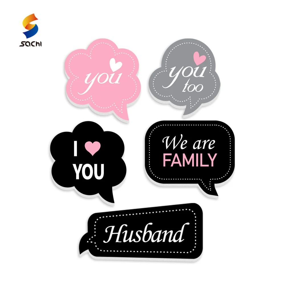 Customized Photobooth Props Decoration Sign Board 3mm 5mm Pvc Foam Board Party Wedding Photo Booth Props