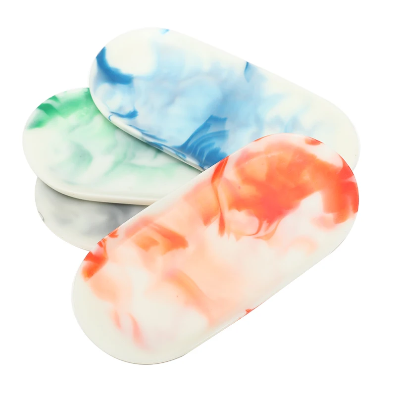 Wholesale Custom Marble Portable Stock resin multi-function cigarettes smoking rolling tray