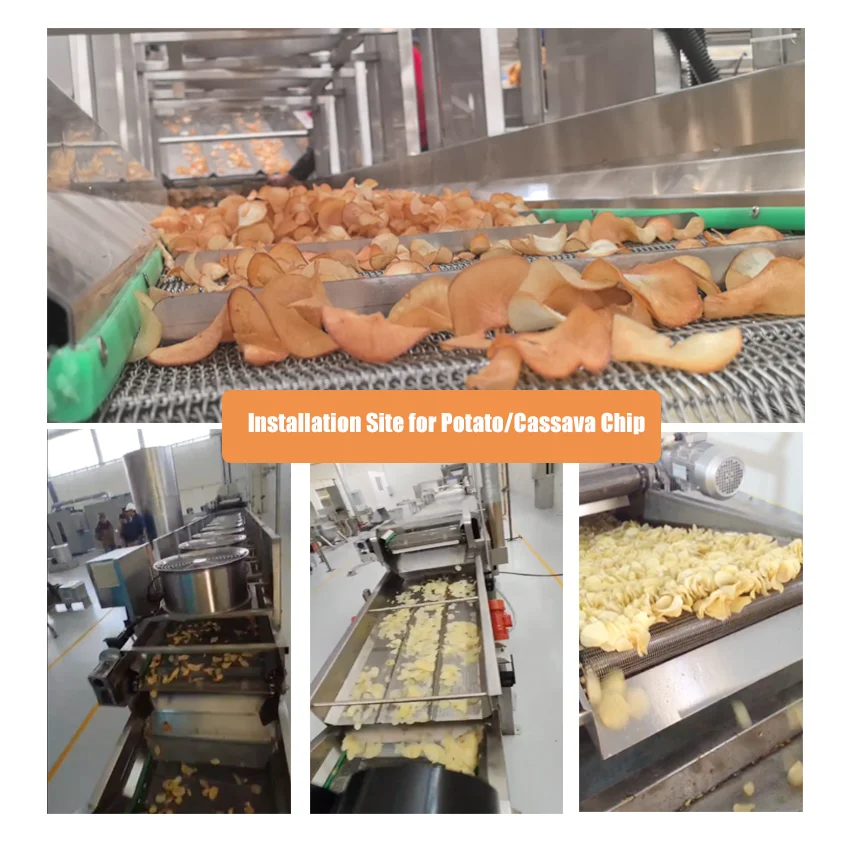 Cheap Price 100kg 200kg 300kg Customized Fully Automatic Cassava Potato Chips Production Line