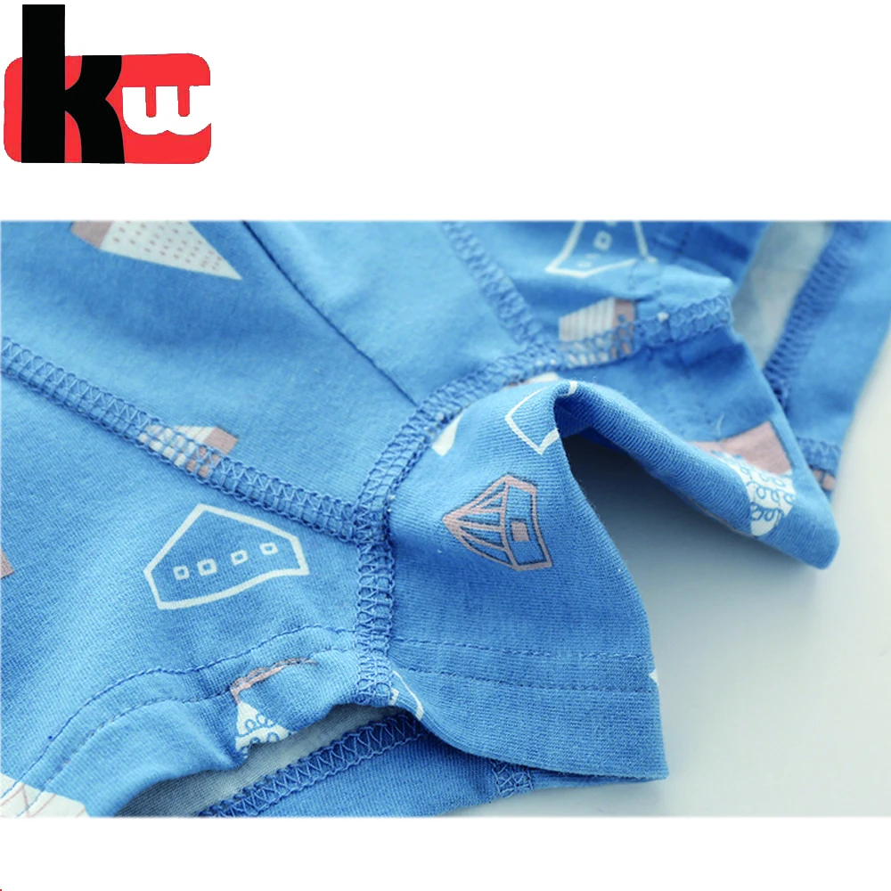 Factory high quality carton print boy underwear boxer briefs mix color 2-8Y young boy kid underwear