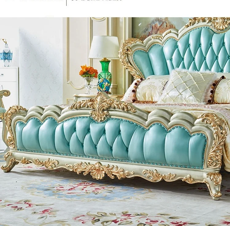 super king size royal Luxury bedroom furniture set high end royal wholesale bedroom furniture
