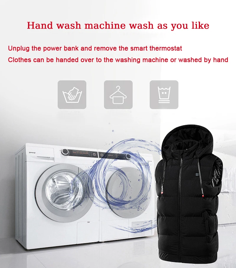 Heated Vest Charging Lightweight Jacket with 9 Heating Zones ororo Body Warmer for Unisex Riding Camping Hiking Fishing Winter