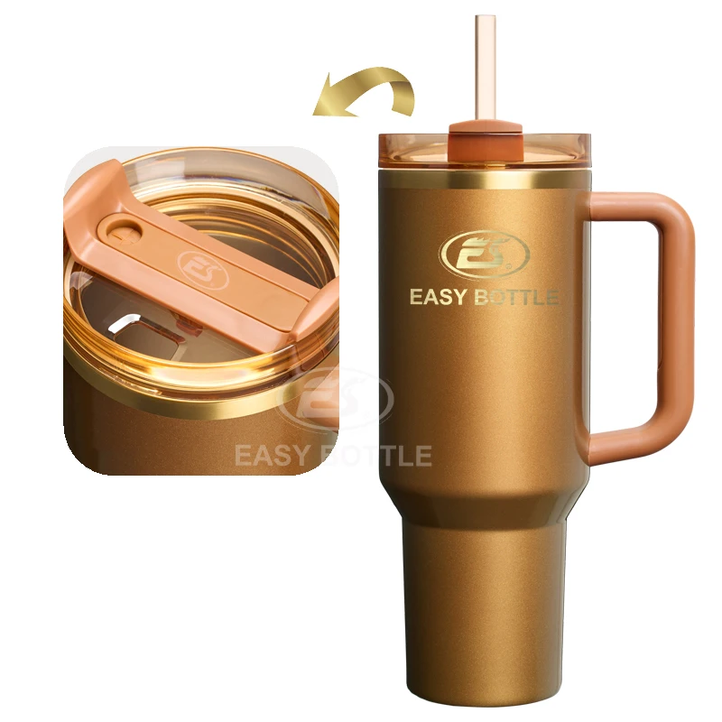 New Lustrous Season Gift 40oz Copper Tinsel 40 oz H2.0 Adventure Tumbler With Brown Box Custom Logo Available 40 oz Holiday Cups