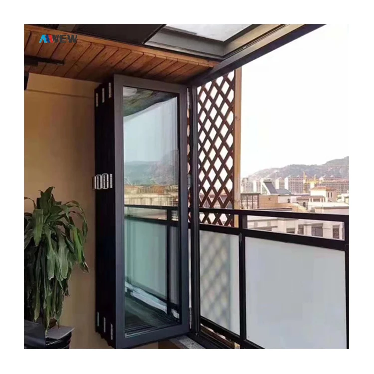 Australia Bifold Doors Aluminum Tempered Glass Bifold Door With No Seems