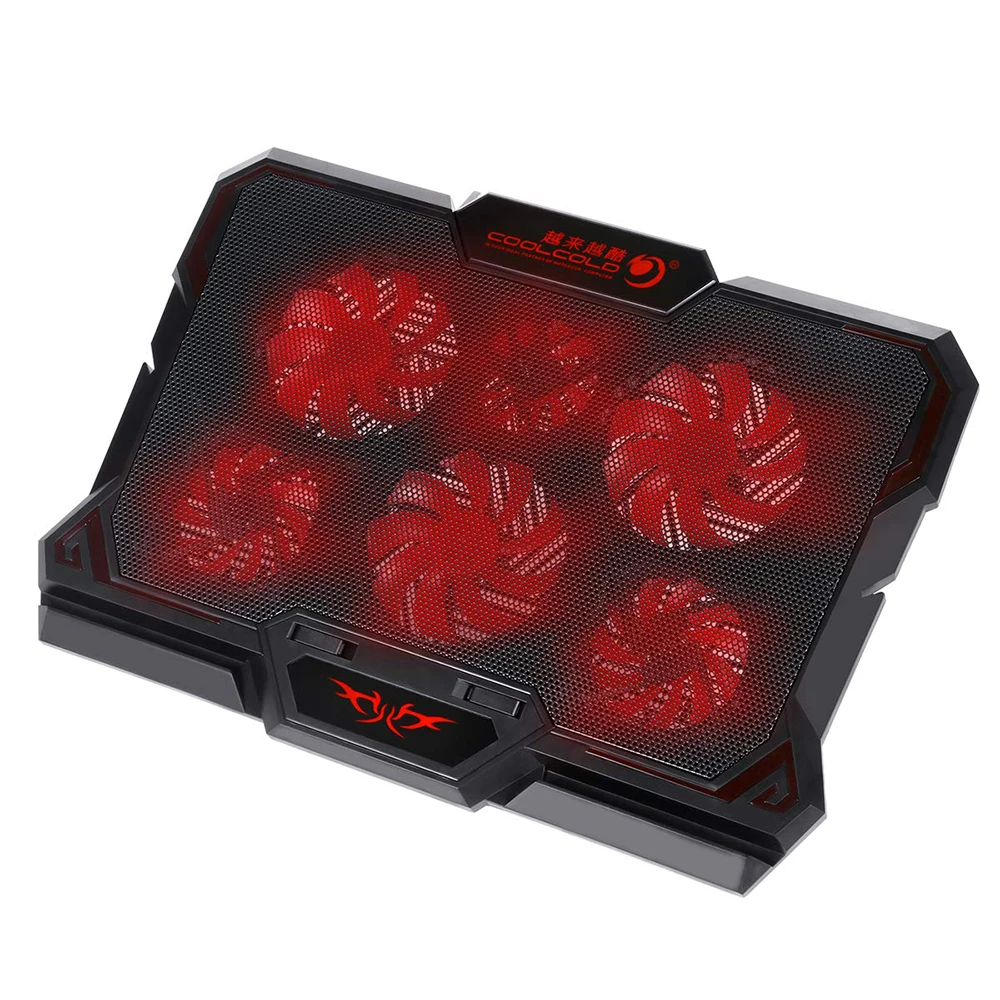 Coolcold 17 inch laptop fan cooler stand gaming notebook cooler LED screen amazon best seller laptop cooler pad