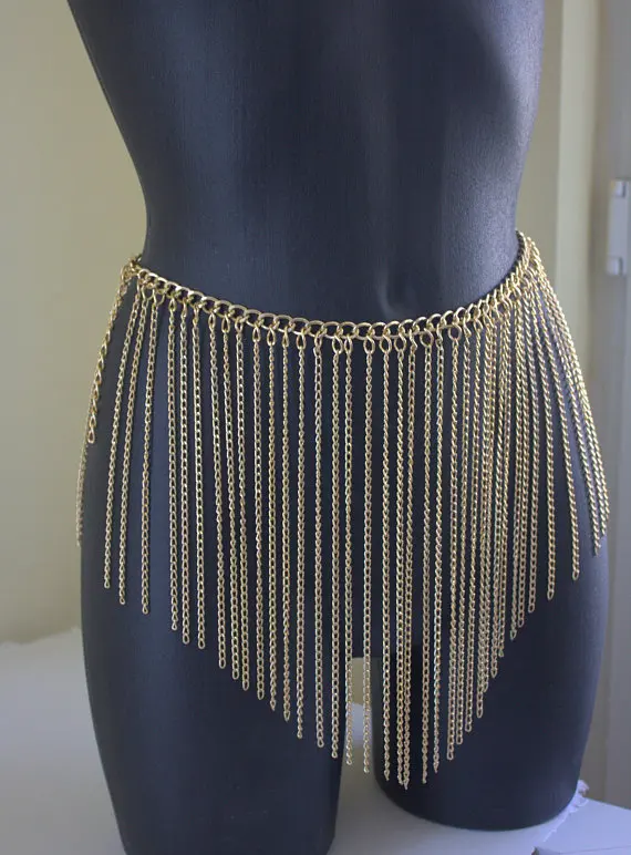 Fashionable clothing accessories sexy ladies tassel waist chain waist accessory