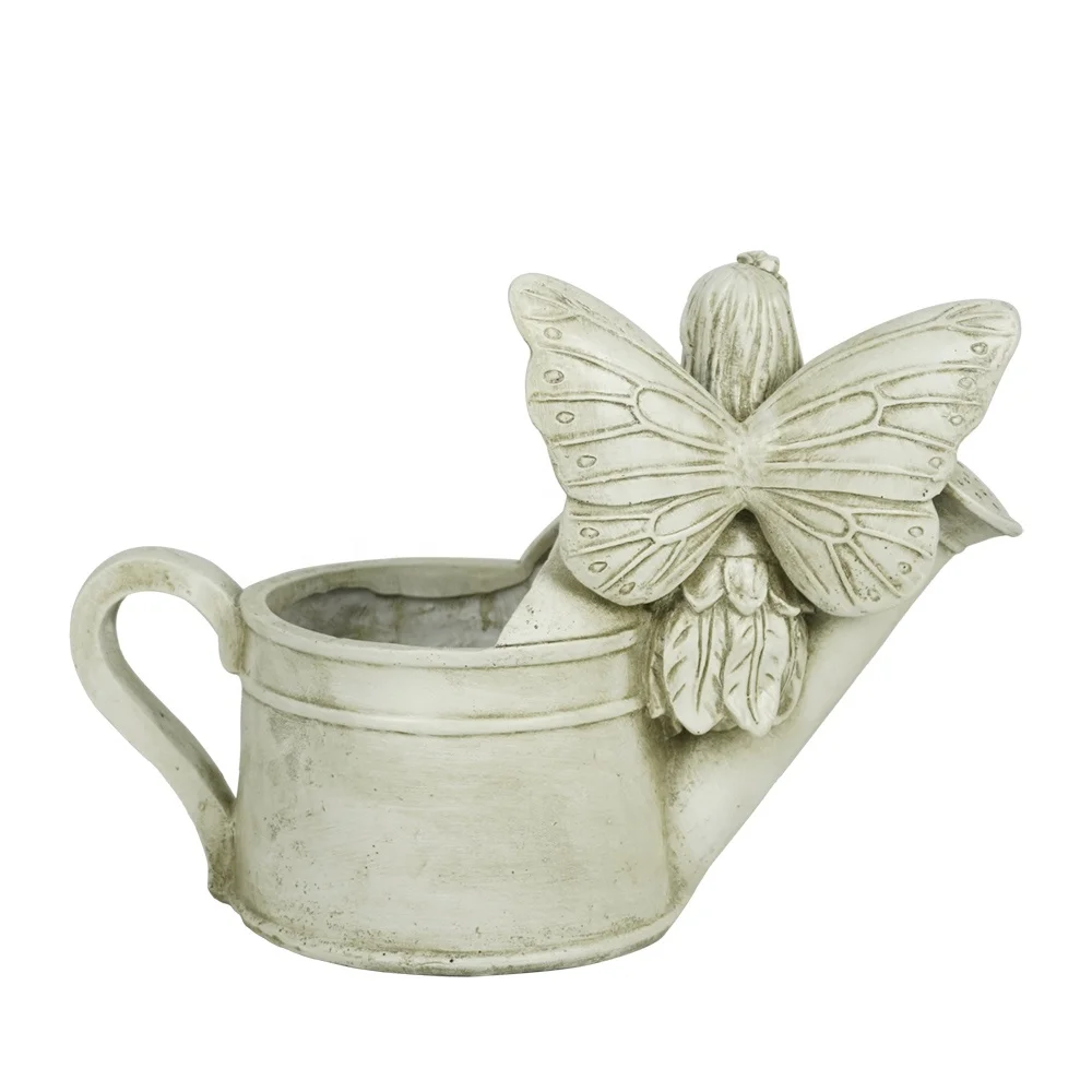 Garden ornament indoor and outdoor flower pot decoration Resin fairy kettle shaped planter
