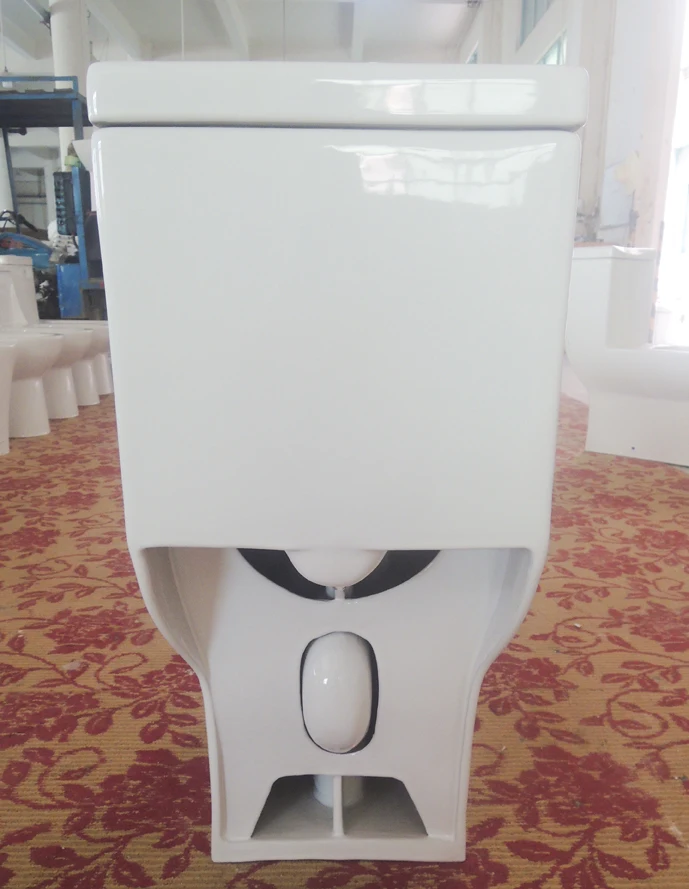 Western modern sanitary ware water conserving dual flush one piece porcelain toilet