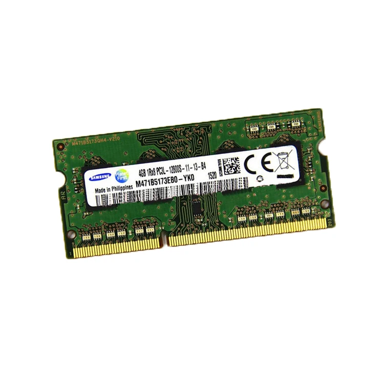 Factory wholesale Original 4GB 1Rx8 PC3L-12800S-11-13-B4 M471B5173EBO-YKO  laptop ram memory