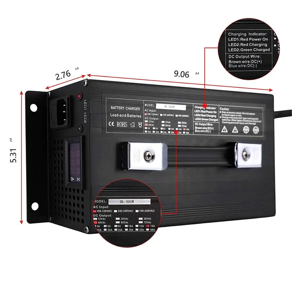 48V 15A клубный гольфмобиль гольф-кары зарядное устройство 3 Pin круглый разъем EZGO для электрического мотоцикла qi беспроводная зарядка устройства прочный автомобильное зарядное устройство