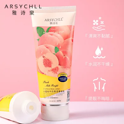 RTS Fragrance Reduce Dry Fine Lines  Moisture And Skin Whitening Peach Milk Body Lotion