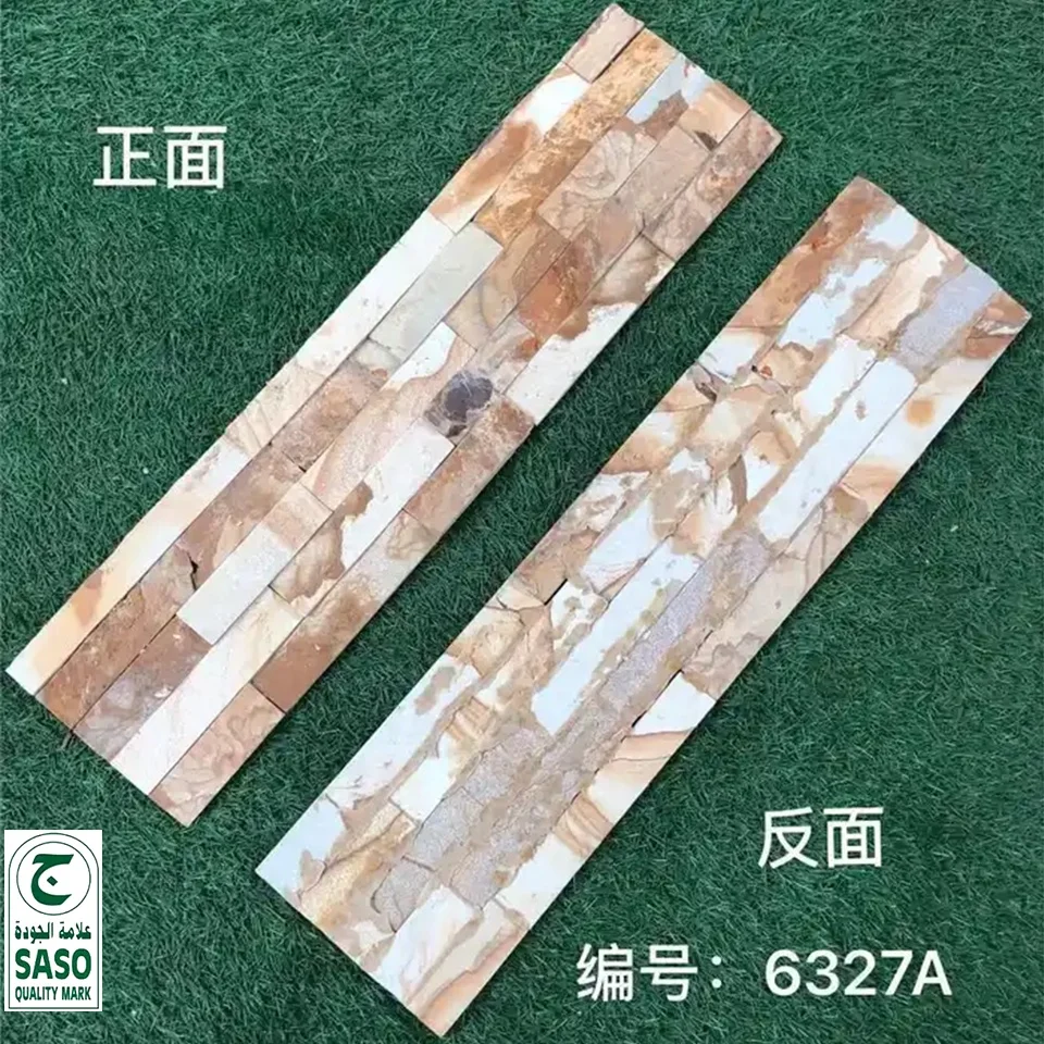 Natural stone splicing 3d outdoor wall slate cladding elevation veneer villa exterior wall plate