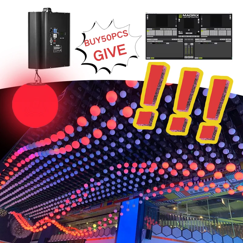 Led Kinetic Ball Light Dmx Control Kinetic System Rgb Led Lifting Ball