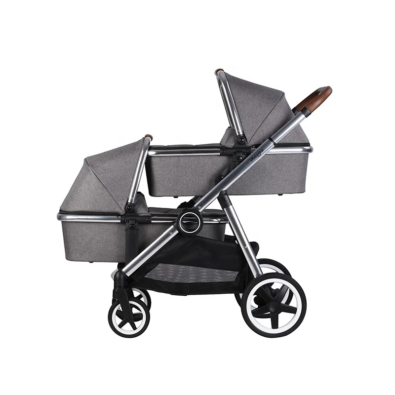 Factory Made Triple Safety Tandem Baby Pram