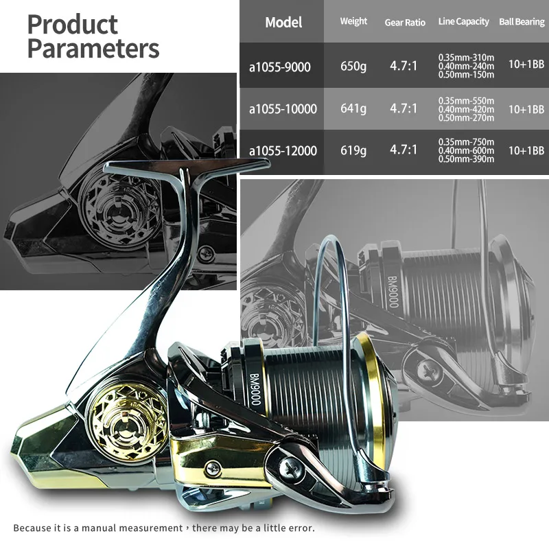 XDL manufacturer 4.7:1 10+1BB baitcaster fishing reel deep sea fishing reels
