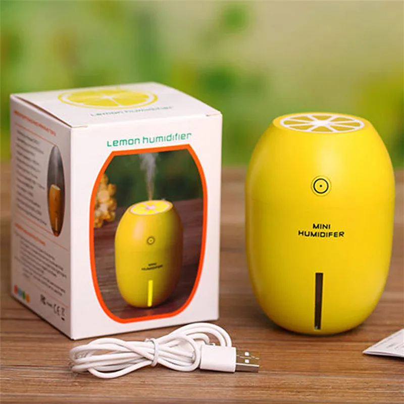 Lemon Shape Portable USB Air Humidifier for Car Home With 180ml Capacity
