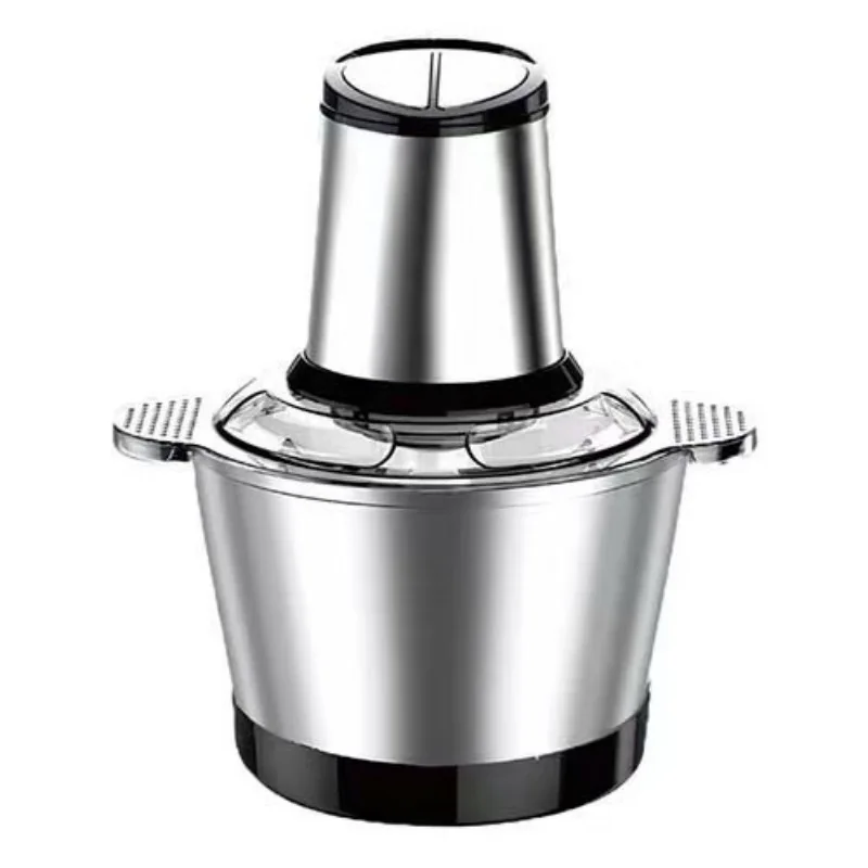Stainless steel electric meat grinder food processor double gear electric food processor household kitchen mixer Blender