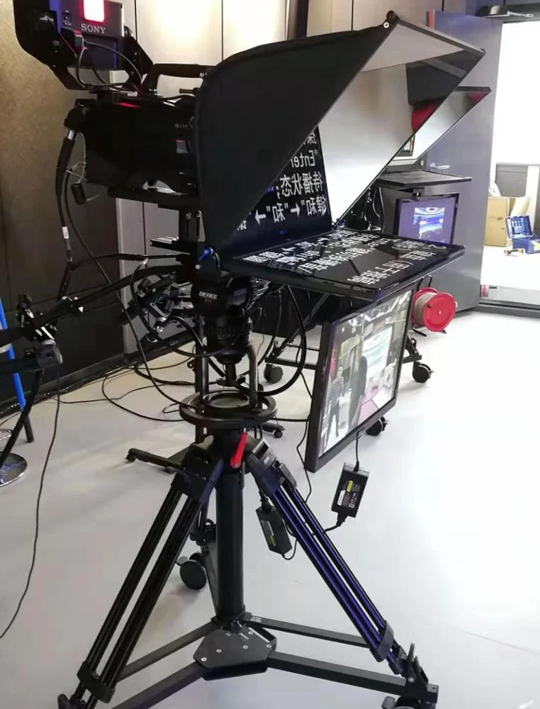 Best popular 22  inch self-reversing monitor  talent broadcast equipment professional TV studio prompter for television