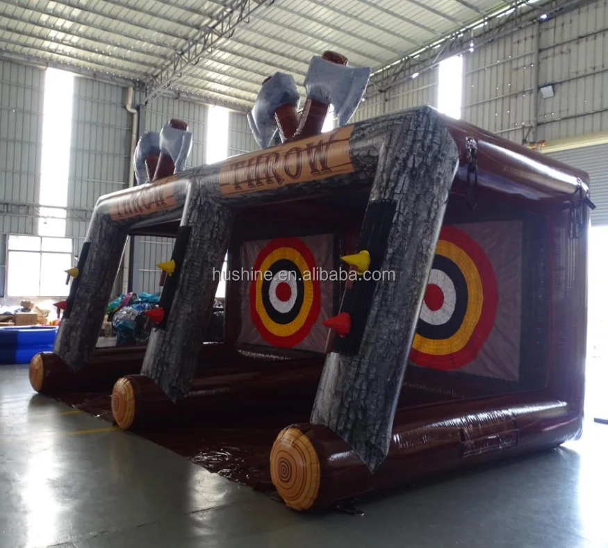 juegos gigantes inflables para eventos Outdoor Interactive carnival Party Sport Target Game Inflatable AXE Throwing Dart Games
