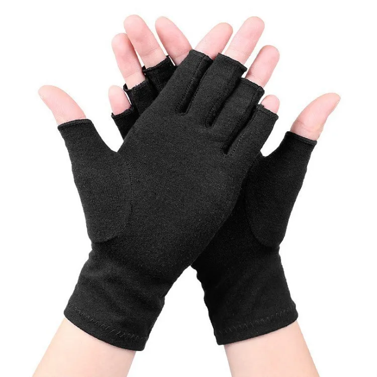 Joint compression gloves anti-skid breathable health care half-finger gloves rehabilitation training pain relief