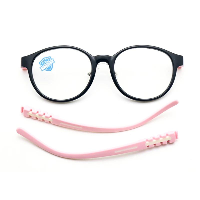 Flexible TR90 Children Optics Eyeglasses Frames Anti Blue Light Glasses for Kids Round Thick  Glasses