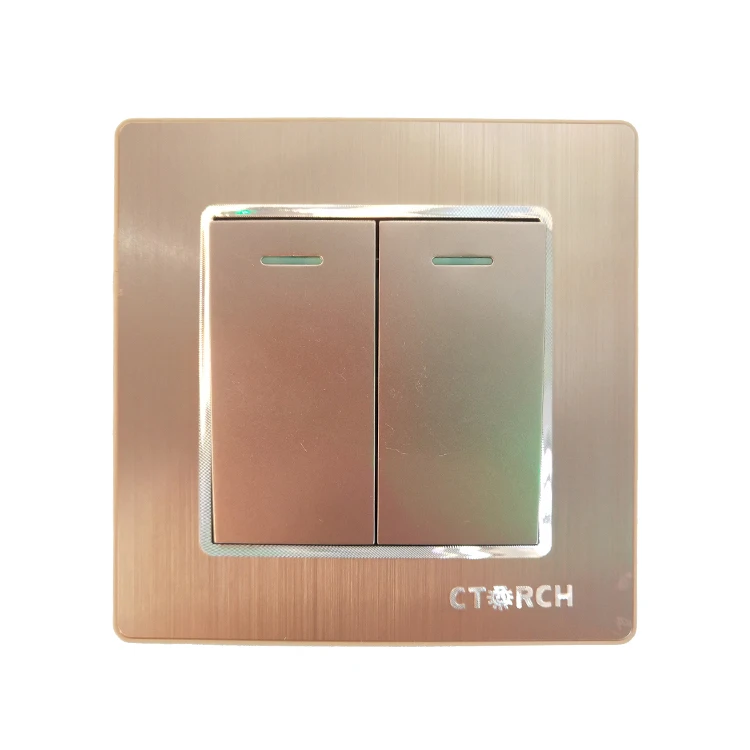 CTORCH высокое качество Производители настенный выключатель света 2 Gang Way Электрический переключатель