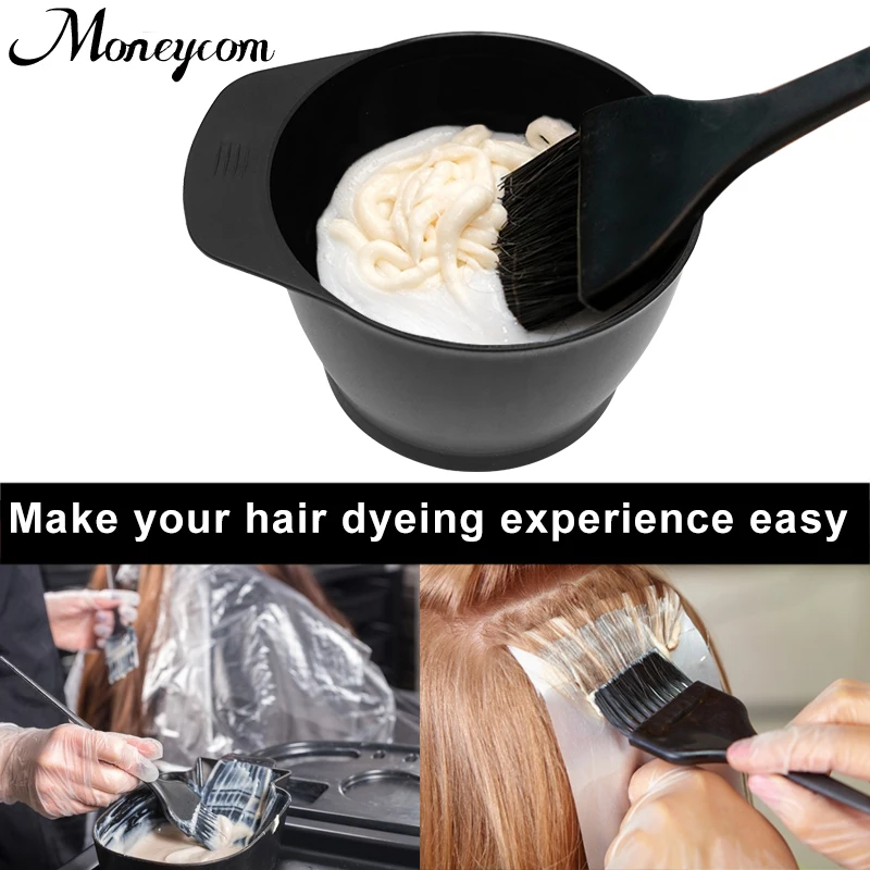 Professional Plastic Hair Color Dye Bowl Dye Brushes Wholesale Mixing Bowl Tint Tool Barber Accessories MC-07