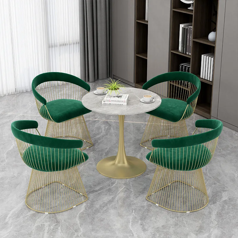 Modern Interior Decoration Round Quart Retail Space Saver Dining Table