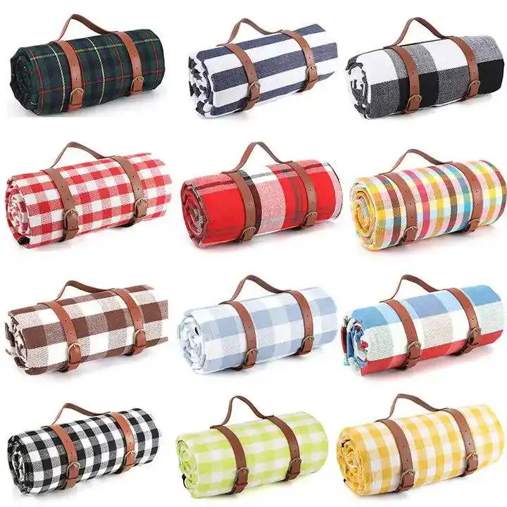 Factory Direct Camping Oxford Beach Picnic Mat Custom Printed Outdoor Picnic Blanket With Bag