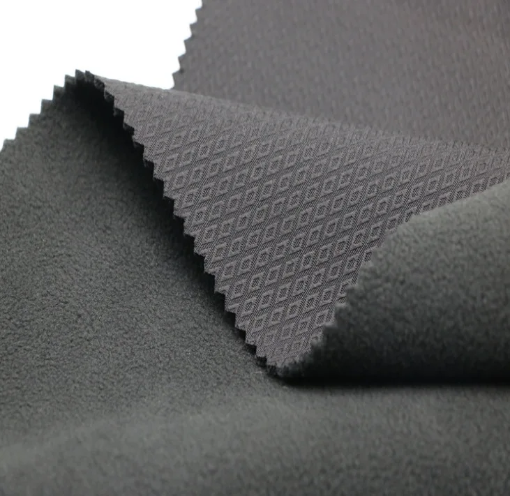 3 layer 150gsm 420D oxford bonded Polar fleece fabric for Bomber jacket