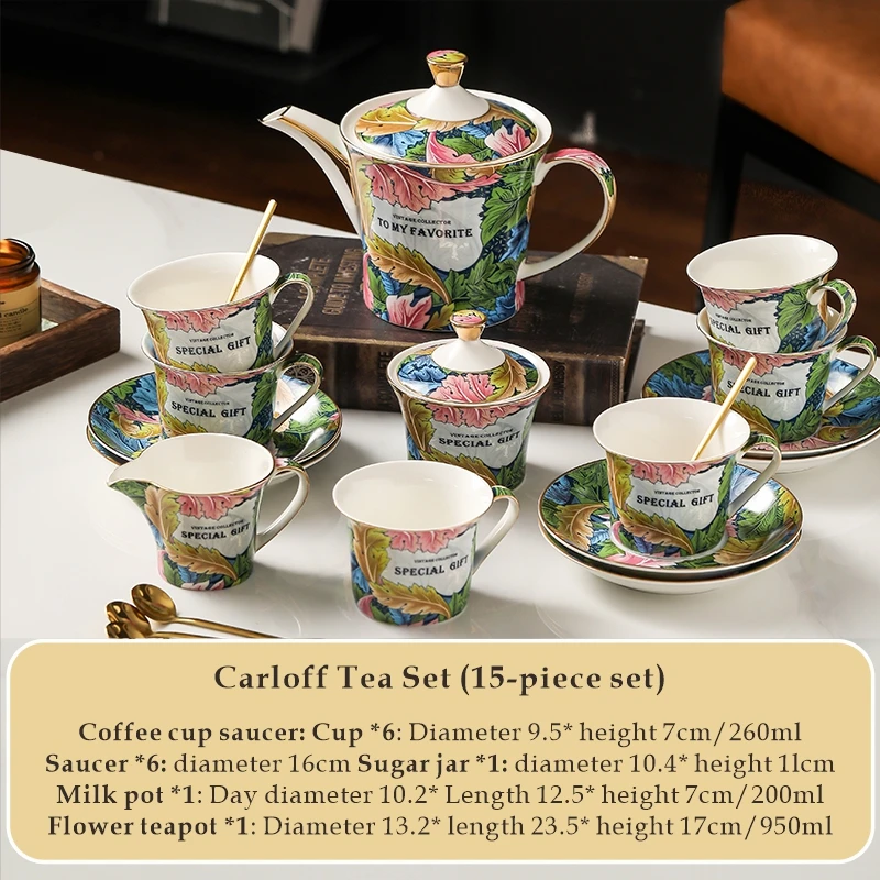 OEM White Oval Tea Set - VPremium Ceramic Tea set with 1 teapot and 6 tea cups wholesale for luxury hotels and restaurants
