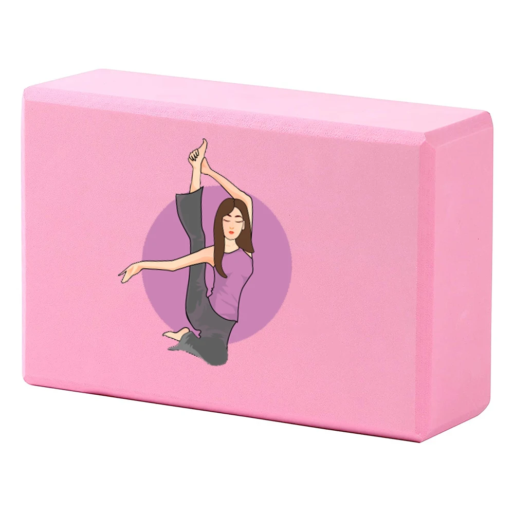 ECO printed 420g POE foam high density foam yoga blocks manufacturer