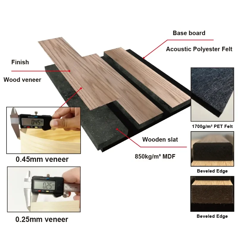 Wholesale Flexible Akupanel Acoustic Panel Wooden Slat Wall Panel for Decoration