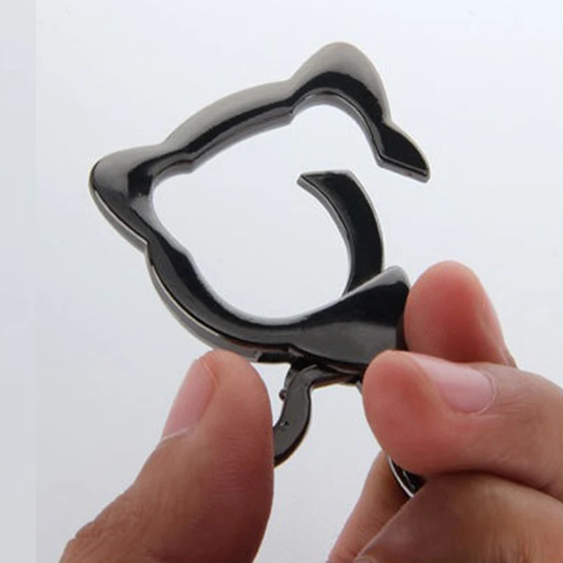 DIY Zinc Alloy Spring Clasp Cute Cat Cartoon Hardware Handmade Jewelry Accessories Hanging Clasp Metal Keychain