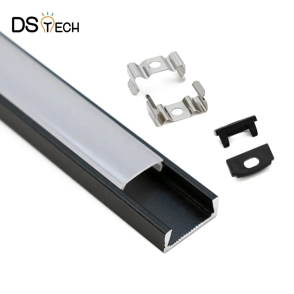 Factory Sales Directly Customized 1506B Color Length 6*15MM U Shape Surface Mounted LED Aluminum Profile for LED Strip Light