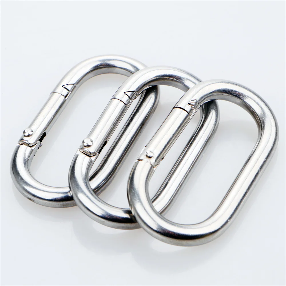 304 Heavy Duty Carabiner Clip Climbing  Hook Multipurpose for Climbing Rigging Ropes Hammocks Stainless hooks Steel Carabiner cl