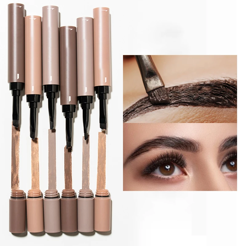 Custom Semi Permanent Eye Brow Tinting Brow Tint Kits Private Label Vegan Instant Dip Brow Creamy Dyeing Eyebrow Pencil