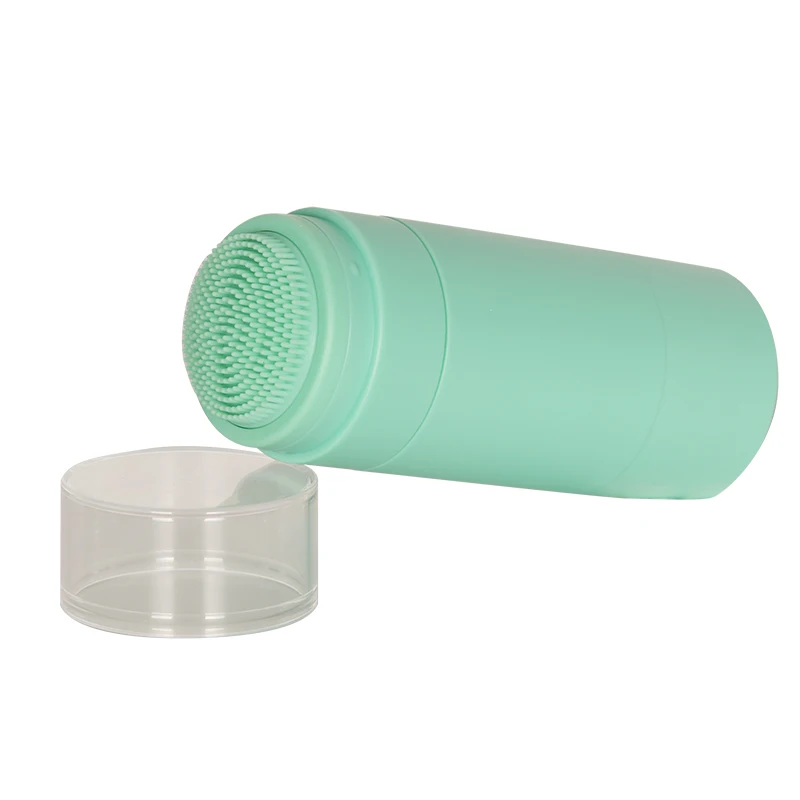 Free sample Color 150ml 5oz Silicone Brush Face Wash Cleansing Massage Bottle Useful Facial Foam Pump Bottle