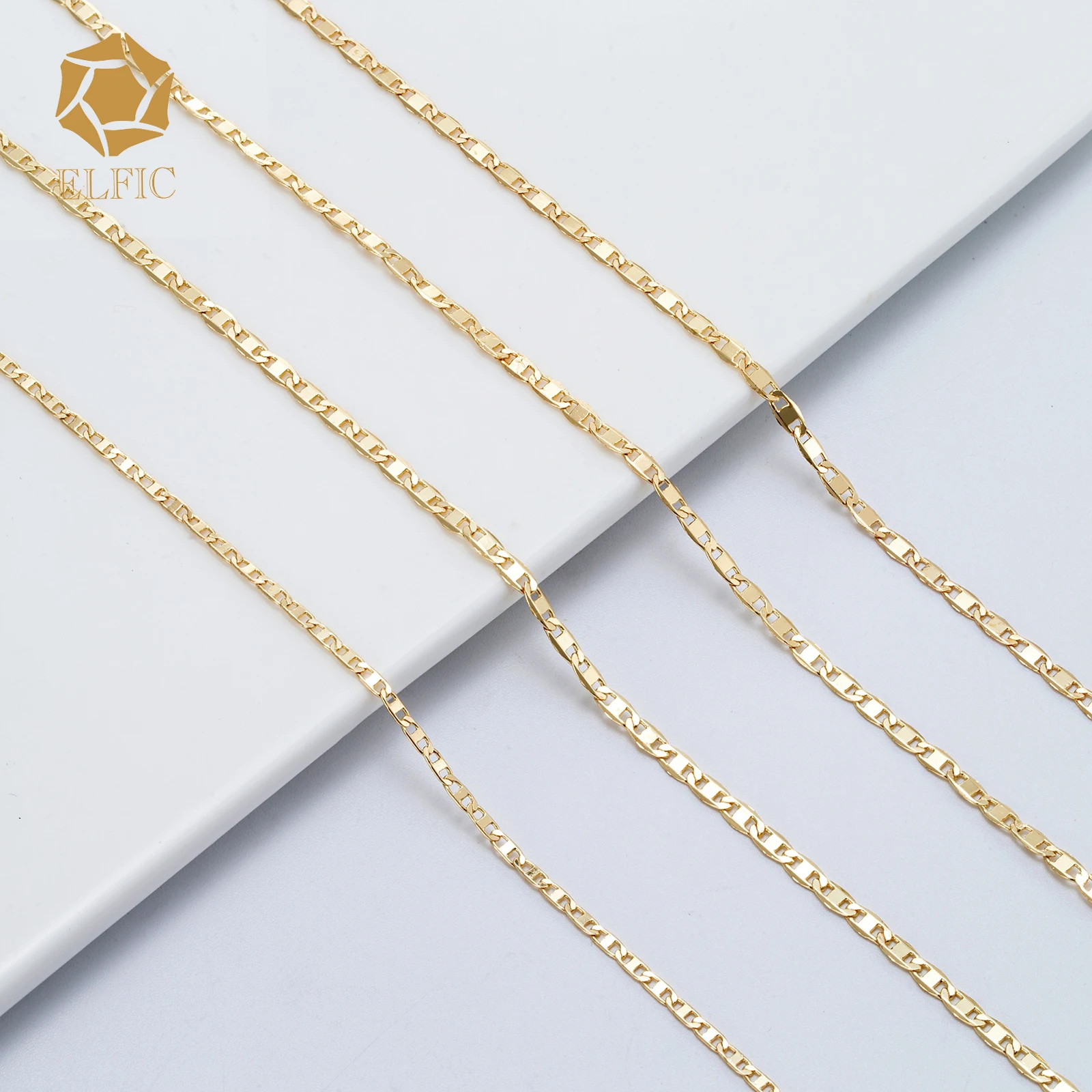 Elfic горячая Распродажа позолоченное ожерелье 14k позолоченный 18 дюймов-24-дюймовый
