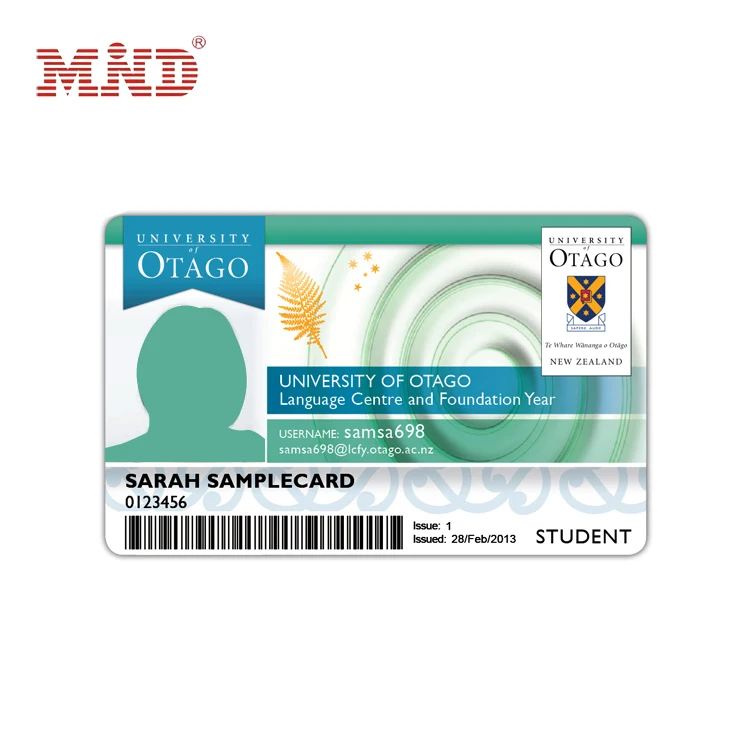 Plastic facebook id card / School student photo id card / Business employee id card