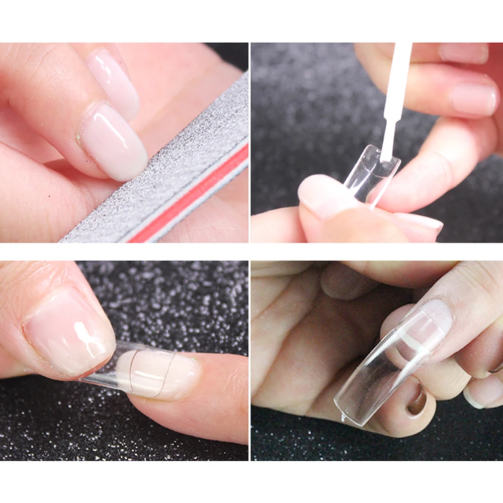 Hanyinails пользовательская этикетка накладные мягкие ногти нажимные акриловые УФ гель клей для