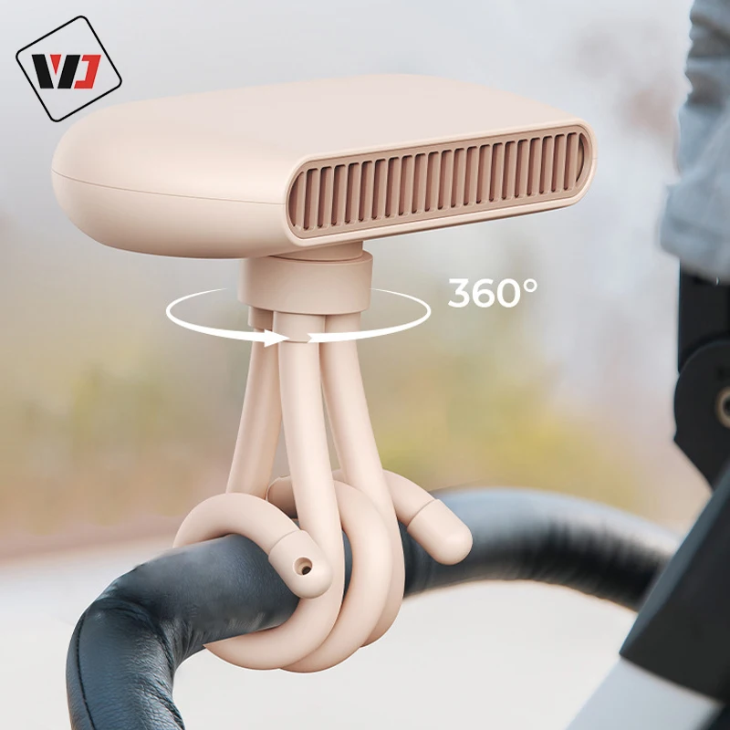 High tech 90shaking head stroller accessories baby stable anti slip arm mini baby stroller fan portable clip on fan