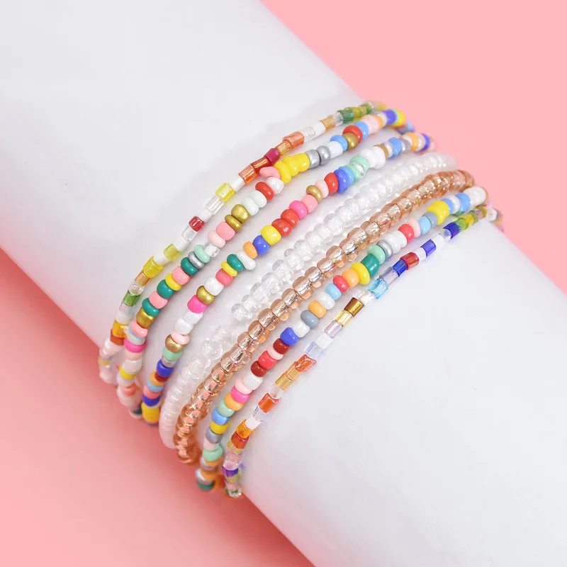 Popular in the multilayer beads bracelet 2021 elastic Bohemia style bracelet