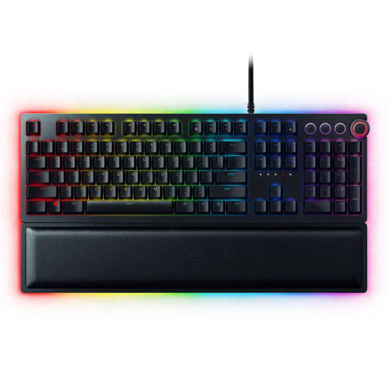 Original Razer Huntsman Elite 108 Keys Rgb Symphony Optical Switch Wrist Support Wired Gaming Mechanical Keyboard