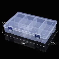 Large 10 grid transparent removable PP storage box plastic parts box Lego building block jewelry tool storage box