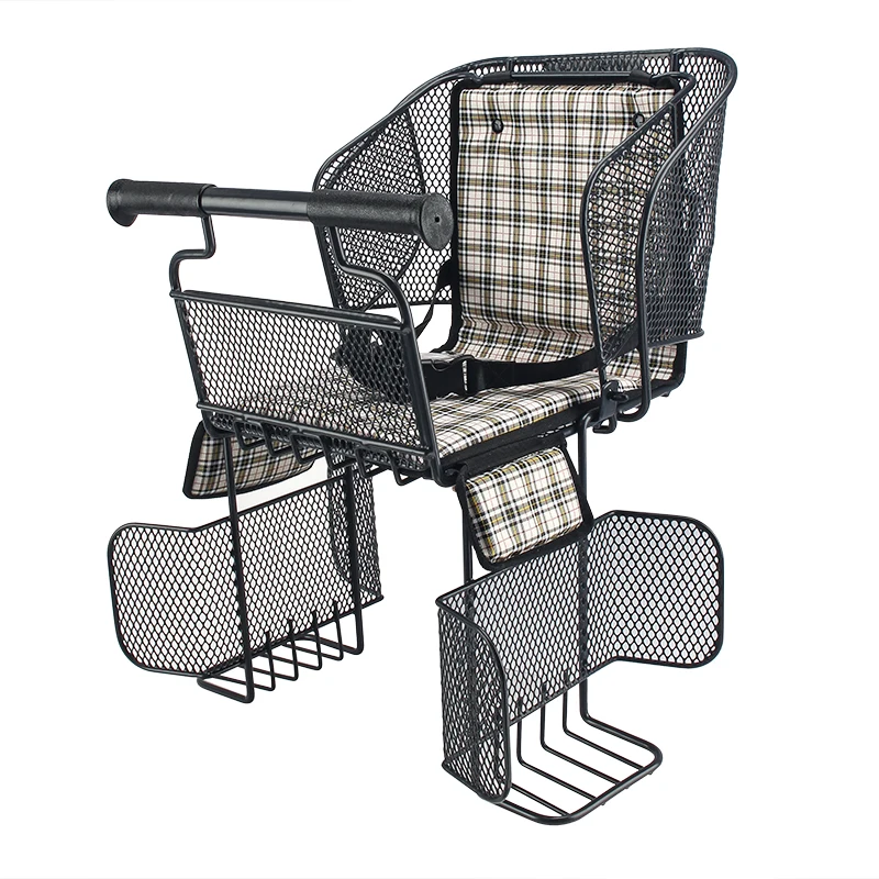 Direct Selling Colorful Wrought Iron Safe Baby Bike Front Seat for Child