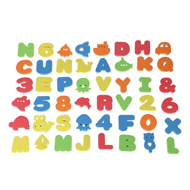 Bathtub Bathroom Toys Animals Alphanumeric Letter Puzzle Bath Toys EVA Education Learning Foam Water Bathing Toy